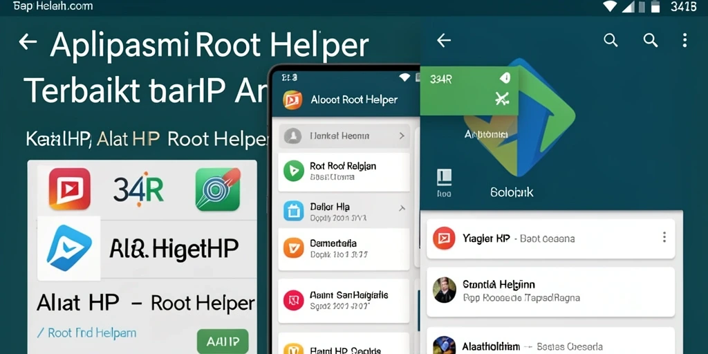 Antarmuka aplikasi 34R yang memudahkan pengguna mengelola akses root.