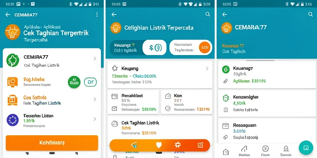 Antarmuka CEMARA77 yang jelas untuk cek tagihan listrik.