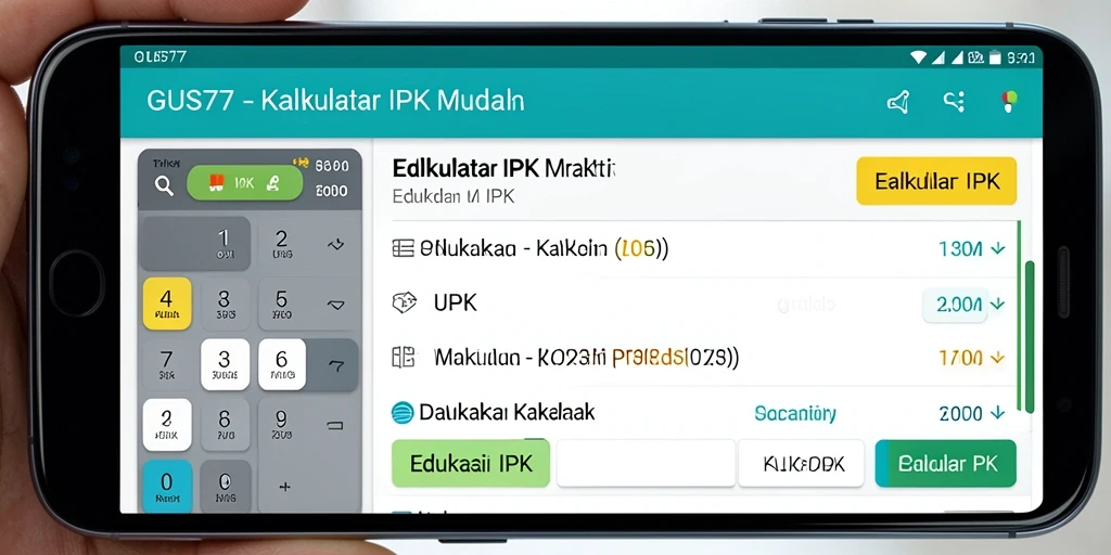 Antarmuka GUS77 yang ramah pengguna untuk kalkulator IPK.