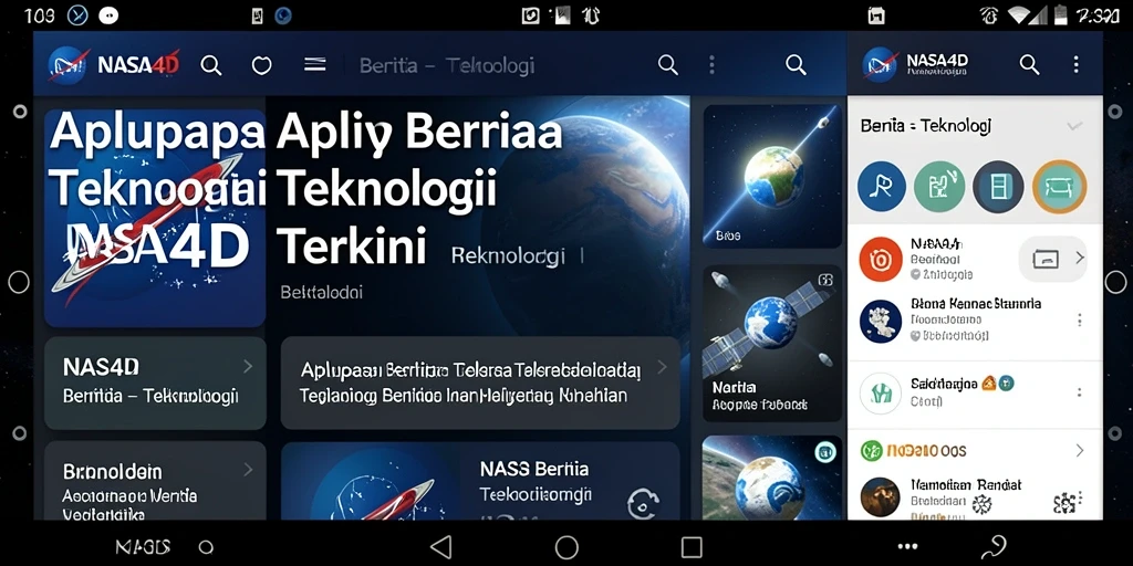 Tampilan antarmuka aplikasi NASA4D yang modern dan informatif.