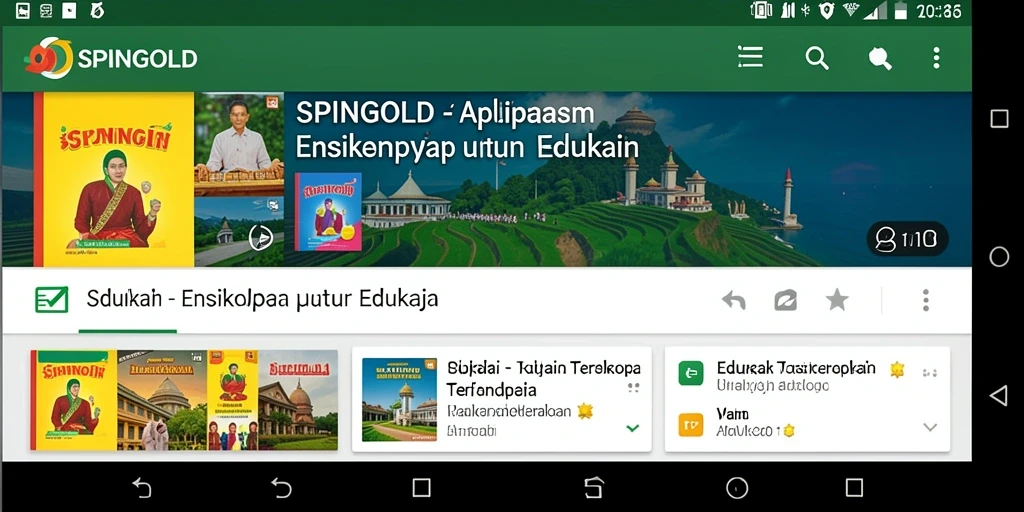 Tampilan antarmuka SPINGOLD yang informatif dan menarik.