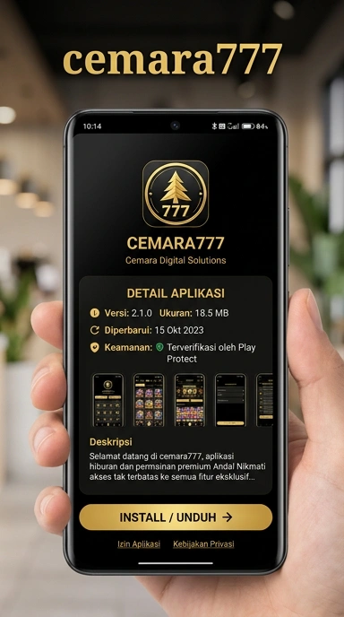 Tampilan halaman APK cemara777